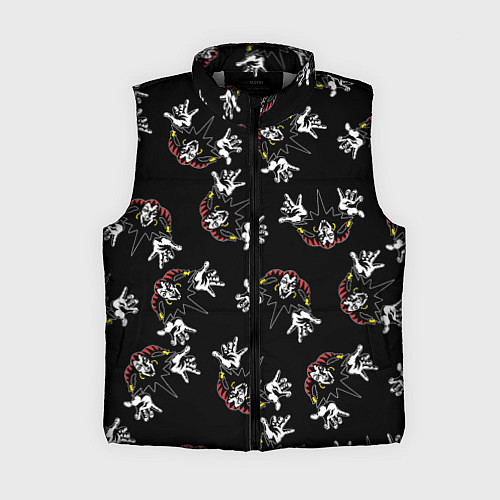 Женский жилет КОРОЛЬ И ШУТ ЛОГО ПАТТЕРН / 3D-Светло-серый – фото 1