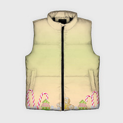 Женский жилет Рождество и Новый год: пряники карамель