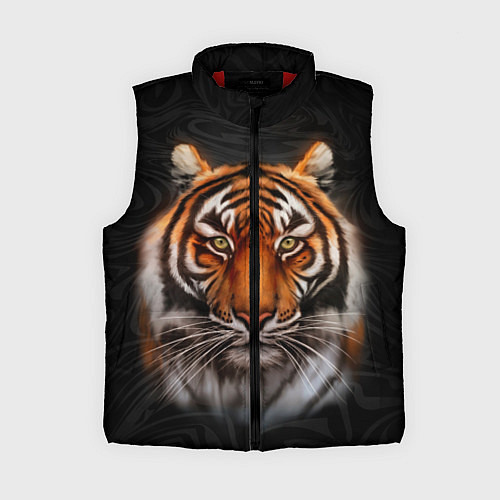 Женский жилет Реалистичный тигр Realistic Tiger / 3D-Красный – фото 1