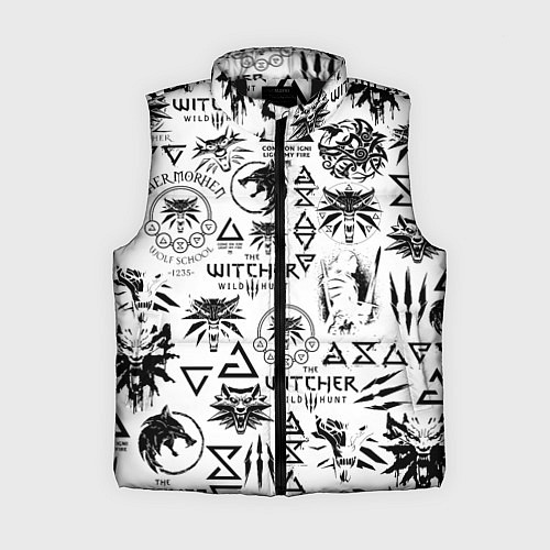 Женский жилет THE WITCHER LOGOBOMBING ЧЁРНО БЕЛЫЙ ВЕДЬМАК ПАТТЕР / 3D-Черный – фото 1