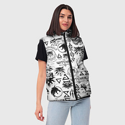 Женский жилет THE WITCHER LOGOBOMBING ЧЁРНО БЕЛЫЙ ВЕДЬМАК ПАТТЕР, цвет: 3D-черный — фото 2
