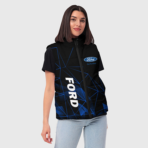 Женский жилет FORD, ФОРД ГЕОМЕТРИЯ / 3D-Красный – фото 3