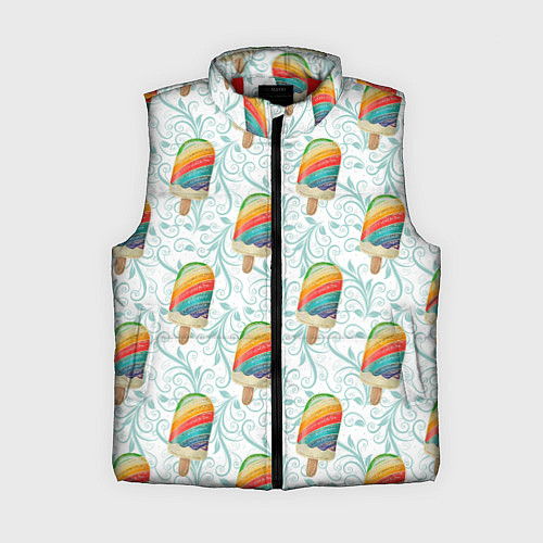 Женский жилет Разноцветное мороженое паттерном / 3D-Красный – фото 1