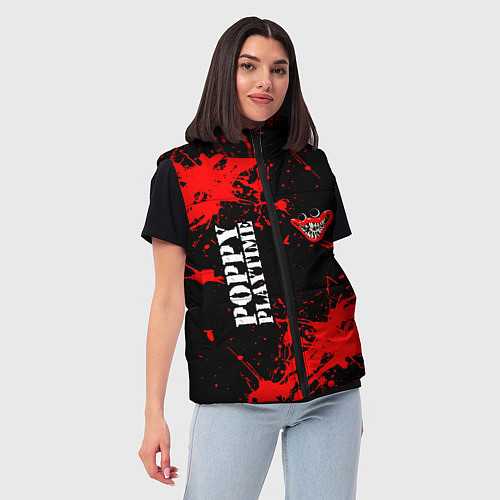 Женский жилет POPPY PLAYTIME ИГРА ПОППИ ПЛЕЙТАЙМ ХАГГИ ВАГГИ / 3D-Красный – фото 3