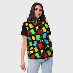 Женский жилет SOUTH PARK ЮЖНЫЙ ПАРК НОВОГОДНИЙ УЗОР, цвет: 3D-красный — фото 2