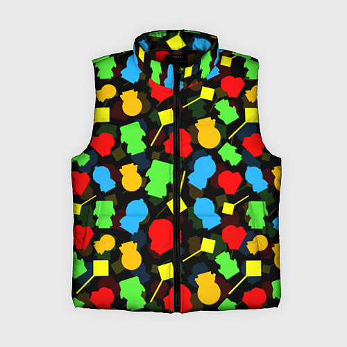 Женский жилет SOUTH PARK ЮЖНЫЙ ПАРК НОВОГОДНИЙ УЗОР / 3D-Черный – фото 1