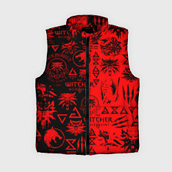 Женский жилет THE WITCHER LOGOBOMBING BLACK RED, цвет: 3D-красный