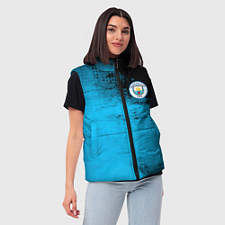 Женский жилет Manchester City голубая форма, цвет: 3D-красный — фото 2