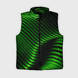 Женский жилет Волны изумрудного металла, цвет: 3D-черный