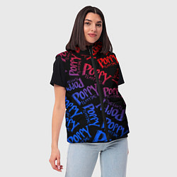 Женский жилет POPPY PLAYTIME LOGO NEON, ХАГИ ВАГИ, цвет: 3D-красный — фото 2