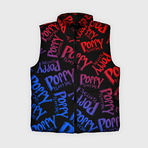 Женский жилет POPPY PLAYTIME LOGO NEON, ХАГИ ВАГИ / 3D-Красный – фото 1