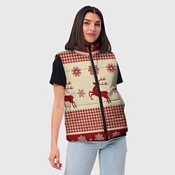 Женский жилет Семейный Новый Год, цвет: 3D-светло-серый — фото 2