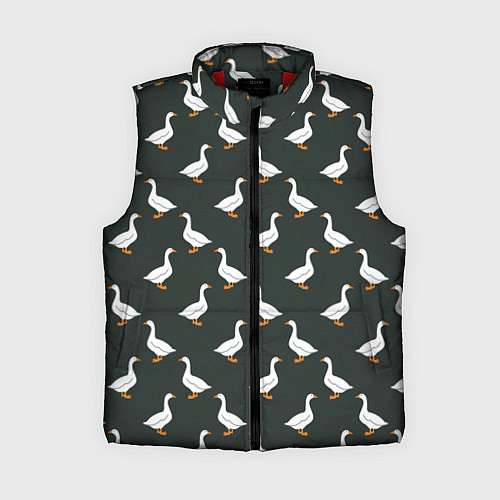 Женский жилет Гуси паттерн / 3D-Красный – фото 1