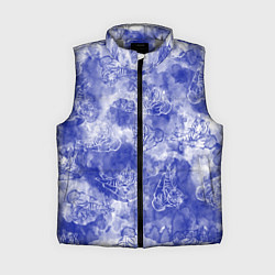 Женский жилет Тигр гжель, цвет: 3D-светло-серый
