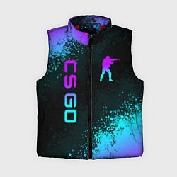 Женский жилет CS GO NEON SYMBOL STYLE SKIN КС ГО НЕОН, цвет: 3D-красный