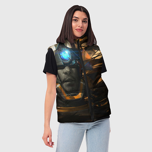 Женский жилет Морган с открытым шлемом / 3D-Красный – фото 3