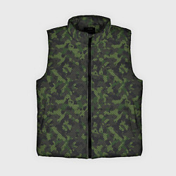 Женский жилет Камуфляж с холстовой сеткой, цвет: 3D-черный