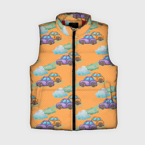 Женский жилет Детские машинки паттерн / 3D-Красный – фото 1