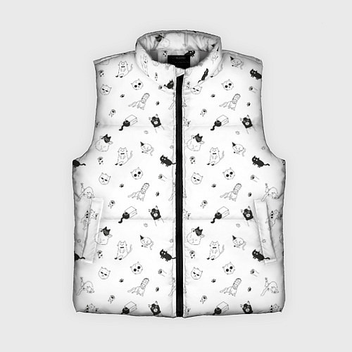 Женский жилет Набор смешных котов / 3D-Светло-серый – фото 1
