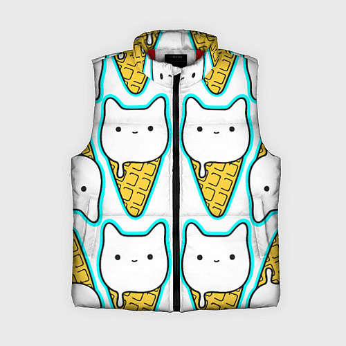 Женский жилет Гигантские коты мороженое / 3D-Красный – фото 1