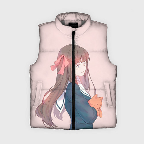 Женский жилет Задумчивая Тору / 3D-Светло-серый – фото 1