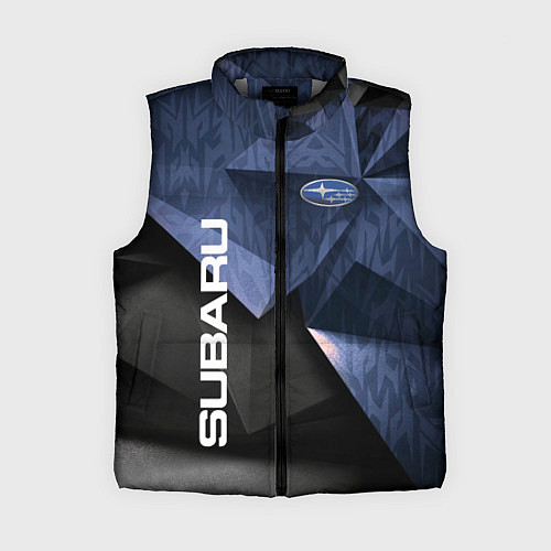Женский жилет Subaru - Геометрия / 3D-Светло-серый – фото 1