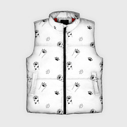 Женский жилет Паттерн - кошачьи лапки 3D