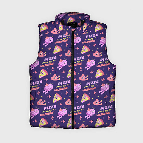 Женский жилет Pizza Is My Valentine! / 3D-Черный – фото 1