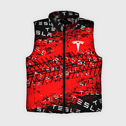 Женский жилет Tesla - Следы от колес, цвет: 3D-светло-серый