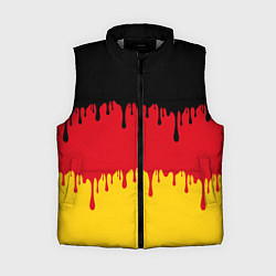 Женский жилет Флаг Германии потёки, цвет: 3D-светло-серый