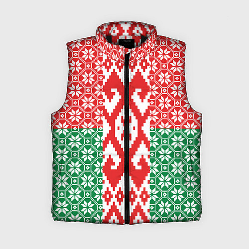 Женский жилет Белоруссия Обережные Узоры Алатырь / 3D-Черный – фото 1