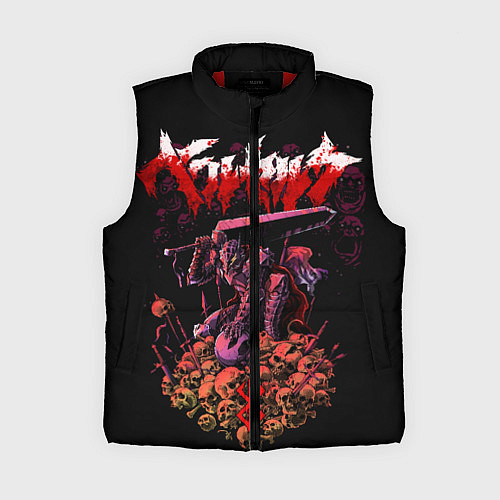 Женский жилет Берсерк на черепах Berserk Клеймо / 3D-Красный – фото 1