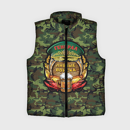 Женский жилет Генерал Пивные Войска / 3D-Черный – фото 1