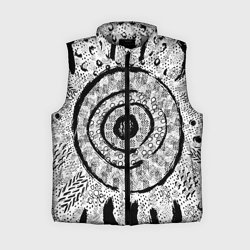 Женский жилет Наскальные узоры / 3D-Светло-серый – фото 1