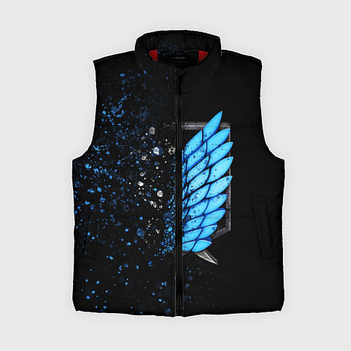 Женский жилет АТАКА ТИТАНОВ Attack on Titan брызги / 3D-Красный – фото 1