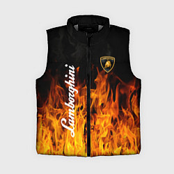 Женский жилет Lamborghini пламя огня, цвет: 3D-светло-серый
