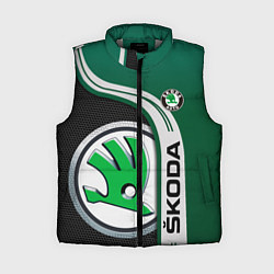 Женский жилет SKODA AUTO ШКОДА АВТО, цвет: 3D-светло-серый