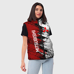 Женский жилет Mitsubishi - Следы от колес, цвет: 3D-светло-серый — фото 2