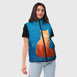 Женский жилет Лисица 3D, цвет: 3D-черный — фото 2
