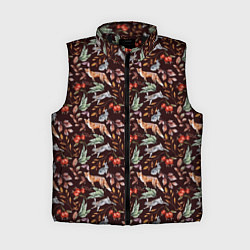 Женский жилет Лесная лисичка паттерн