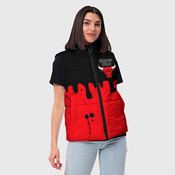 Женский жилет Chicago Bulls Чикаго Буллз Логотип, цвет: 3D-светло-серый — фото 2