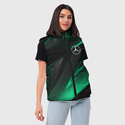 Женский жилет MERCEDES-BENZ AMG NEON STRIPES PETRONAS, цвет: 3D-черный — фото 2