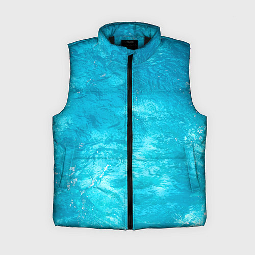 Женский жилет Голубой океан Голубая вода / 3D-Черный – фото 1