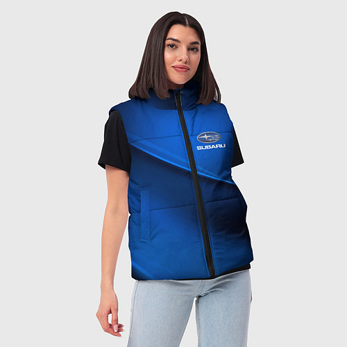Женский жилет Subaru sport / 3D-Красный – фото 3