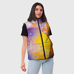 Женский жилет Градиент Яркие Пузыри, цвет: 3D-красный — фото 2