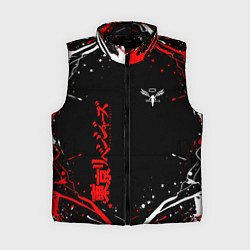 Женский жилет Токийские мстители брызги красок, цвет: 3D-черный
