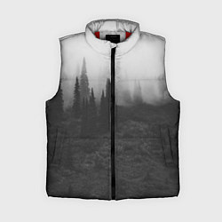 Женский жилет Туманный лес - туман, цвет: 3D-красный