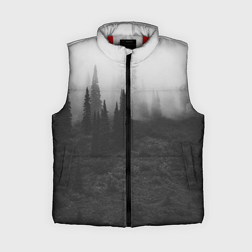 Женский жилет Туманный лес - туман / 3D-Красный – фото 1