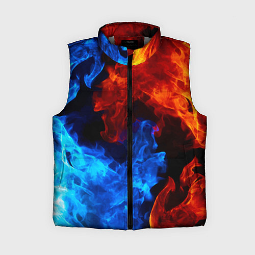 Женский жилет Огонь - Вода Инь - Янь / 3D-Светло-серый – фото 1