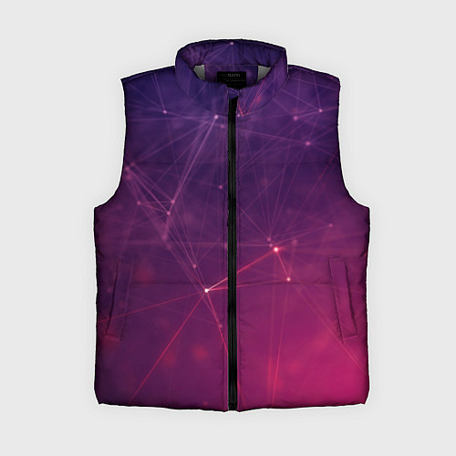 Женский жилет Абстрактные взаимосвязанные линии / 3D-Светло-серый – фото 1